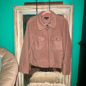 VeryJ Pink Puffer Zip-Up Jacket